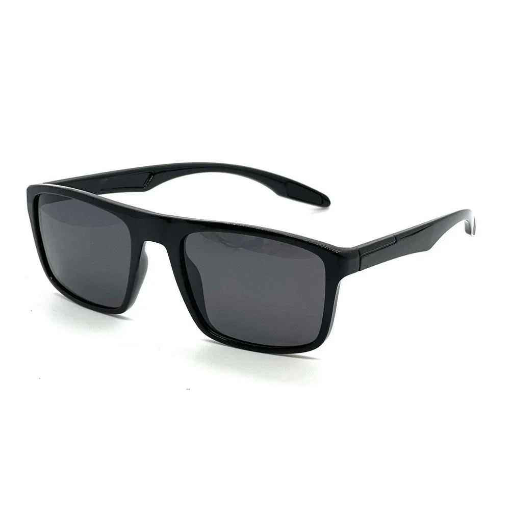 Men's Dark Black Frame Sunglasses Square Fashion Sun Glasses Polarized Light New